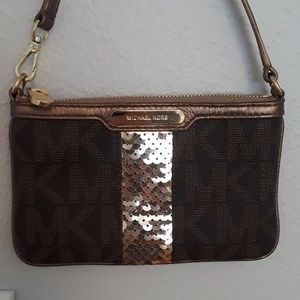Michael Kors Monogram Wristlet EUC